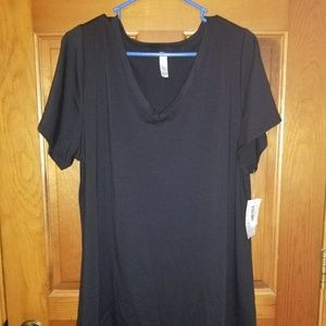 NWT 2XL SOLID BLACK LULAROE CHRISTY UNICORN